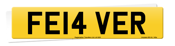 Registration number FE14 VER